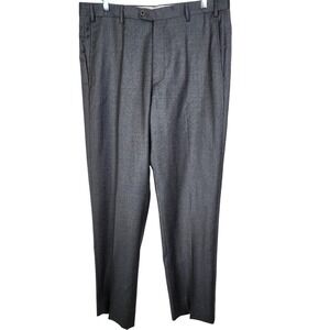 ZANELLA For NORDSTROM Todd Dress Pants Mens 35x32 Gray Wool Pleated‎ Lined Italy